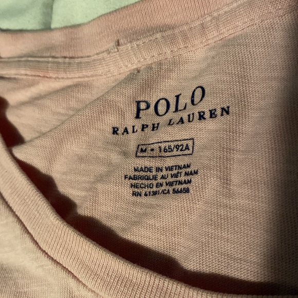 POLO RALPH LAUREN DISTRESSED PINK SHORT SET SIZE MEDIUM - Picture 3 of 6